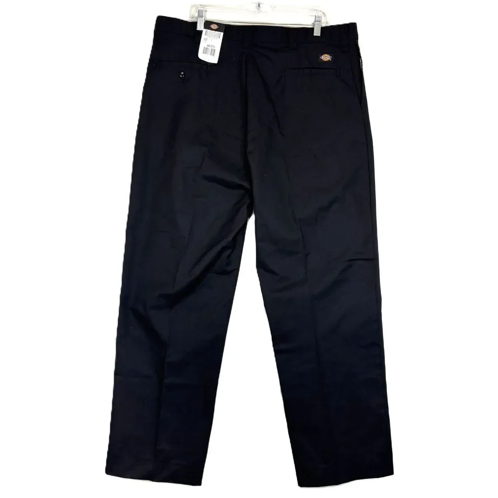 Dickies Occupational Wear Work‎ Pants Mens 40x32 Black Flat Front NWT